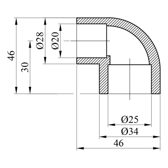 Додаткове фото - Коліно редукційне PPR Rozma 25х20 мм
