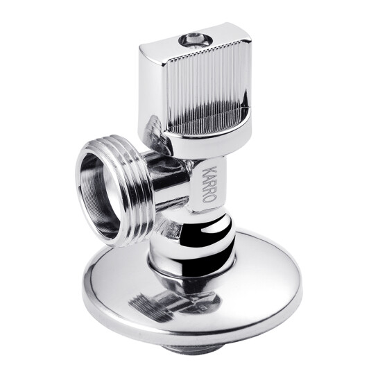 Головне фото - Кран приладовий для підключення Karro 1/2"х3/4" ЗЗ хромований KR-5001