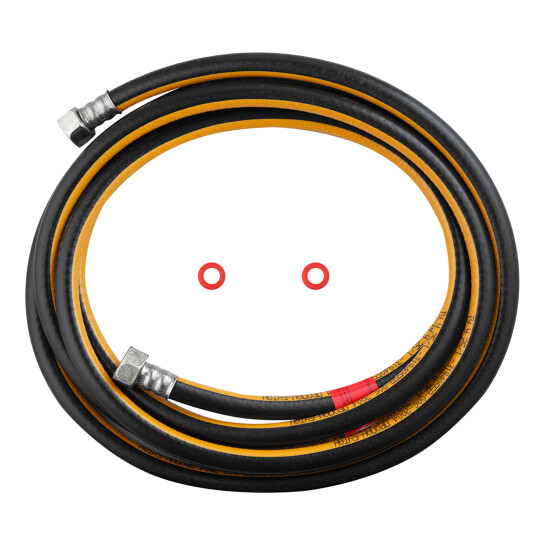 Головне фото - Шланг газовий Nikiforov 1/2" ВВ 300 см гумовий чорний з металевими гайками