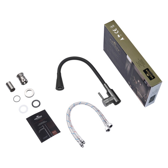 Додаткове фото - Змішувач для кухні Kroner KRP Edelstahl Klassisch - PVD031BLK