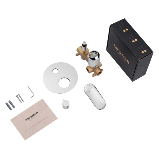 Додаткове фото - Змішувач прихованого монтажу для душу Kroner Element 211337-0101
