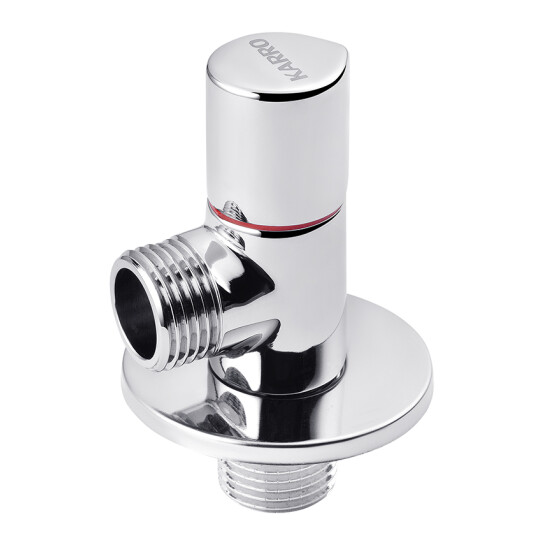 Головне фото - Кран приладовий для підключення Karro 1/2"х1/2" ЗЗ хромований KR-3116