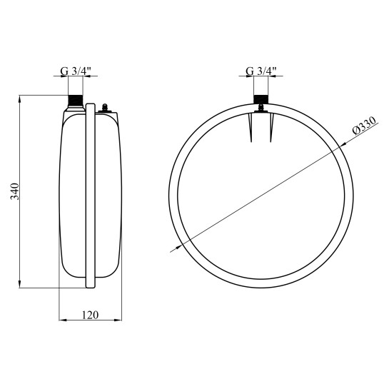 Додаткове фото - Розширювальний бак плоский Forwater PTE8