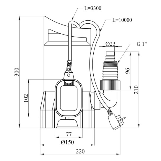 Додаткове фото - Насос дренажний Pumpman GS400 Нmax 6,5 м Qmax 7,5 куб.м 400 Вт (пластик)