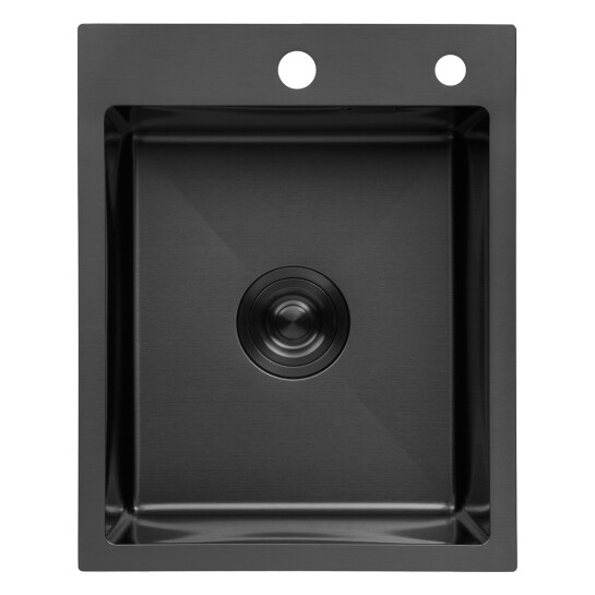 Головне фото - Кухонна мийка Kroner KRP PVD Schwarze - 4050HM (3,0/1,0 мм)
