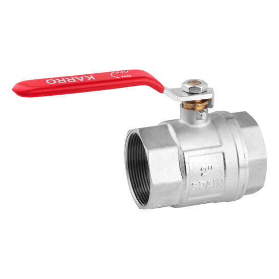 Додаткове фото - Кран кульовий Karro "Standart+" 2" ВВ PN40 ручка, нікельований