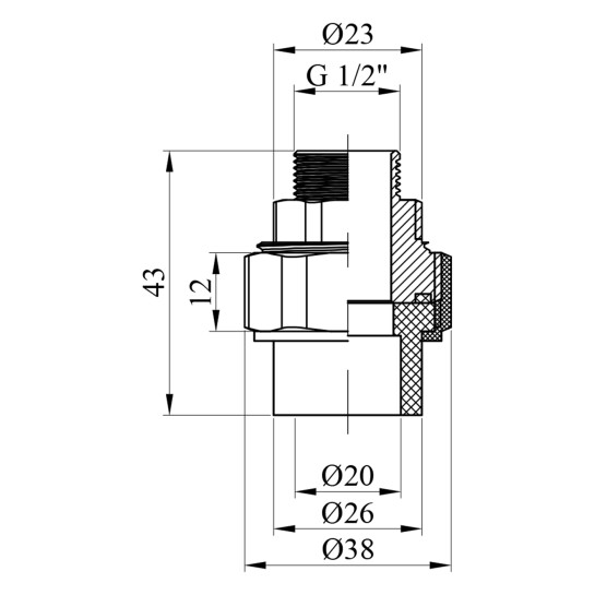 Додаткове фото - Американка PPR Baux 20х1/2" РЗ