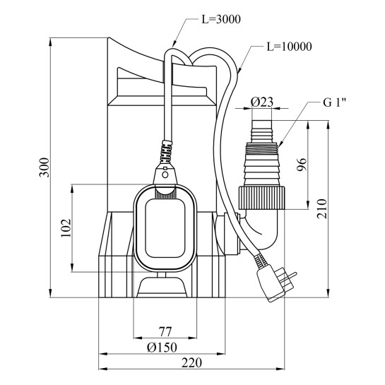Додаткове фото - Насос дренажний Pumpman GS550 Нmax 8 м Qmax 9,3 куб.м 550 Вт (пластик)