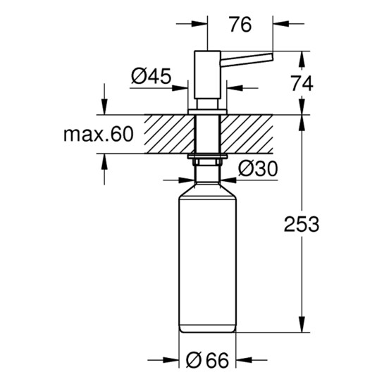 Додаткове фото - Дозатор для миючого засобу Grohe Contemporary 40535000