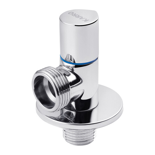 Головне фото - Кран приладовий для підключення Karro 1/2"x3/4" ЗЗ хромований KR-3116