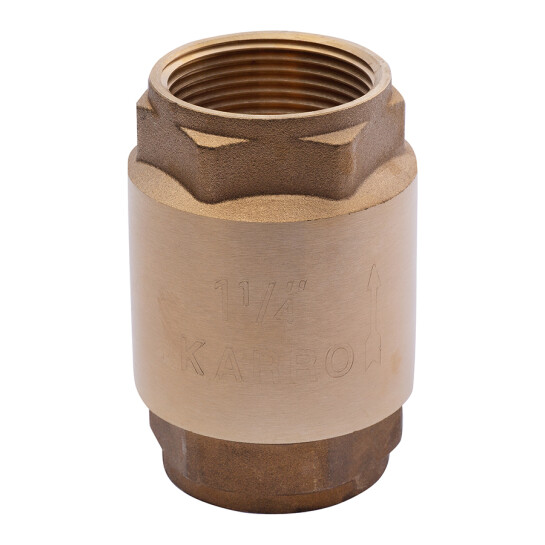 Клапани Зворотній клапан Karro 1 1/4" ВВ з латунним штоком KR-6120