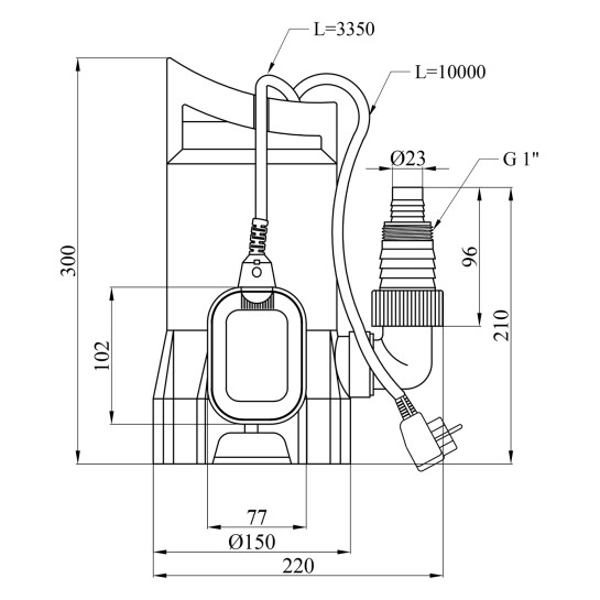 Додаткове фото - Насос дренажний Pumpman GS750 Нmax 10 м Qmax 12,9 куб.м 750 Вт (пластик)
