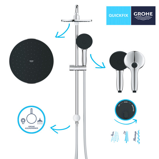 Додаткове фото - Змішувач термостатичний для душу Grohe QuickFix Precision Flow UA202908TR 