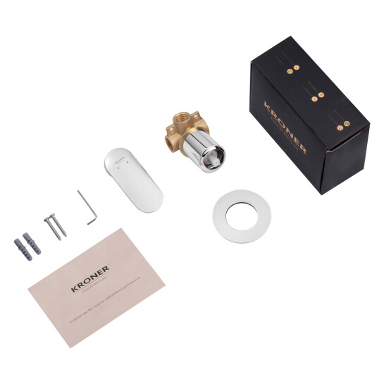 Додаткове фото - Змішувач прихованого монтажу для душу Kroner Element 211433-0101