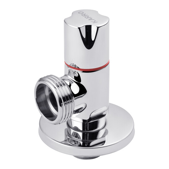 Головне фото - Кран приладовий для підключення Karro 1/2"х3/4" ЗЗ хромований KR-03112