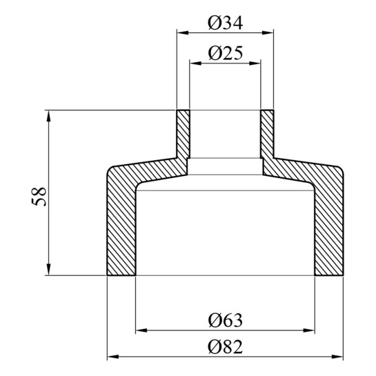 Додаткове фото - Муфта редукційна PPR GrandiTherm 63х25 мм