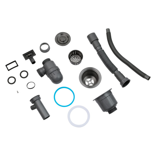 Додаткове фото - Кухонна мийка Kroner KRP Derby - 6050HM PVD (2,5/0,5 мм)