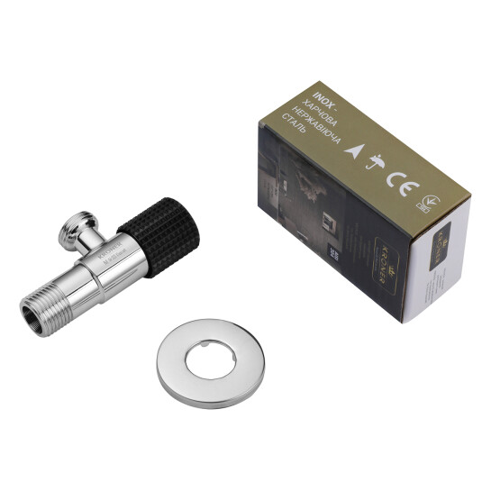 Додаткове фото - Кран приладовий Kroner KRP Edelstahl Klassisch - CHS201 1/2"х1/2" ЗЗ