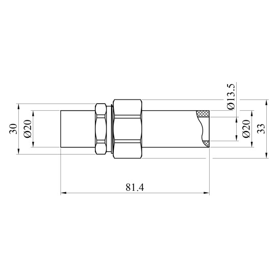 Додаткове фото - Розбірне з'єднання труба-труба PPR GrandiTherm 20 мм