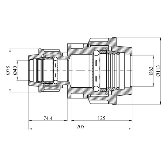 Додаткове фото - Муфта редукційна ПЕ STR 63х40 мм