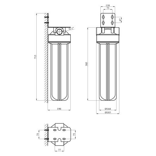 Додаткове фото - Фільтр магістральний Titan HB20-B 1"