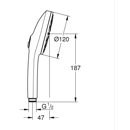 Додаткове фото - Лійка для ручного душу Grohe QuickFix Vitalio Joy+, 3 режими струменя 1348632430