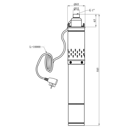 Додаткове фото - Насос глибинний Grandwater 4S QGD1,2-100-0,75 кВт