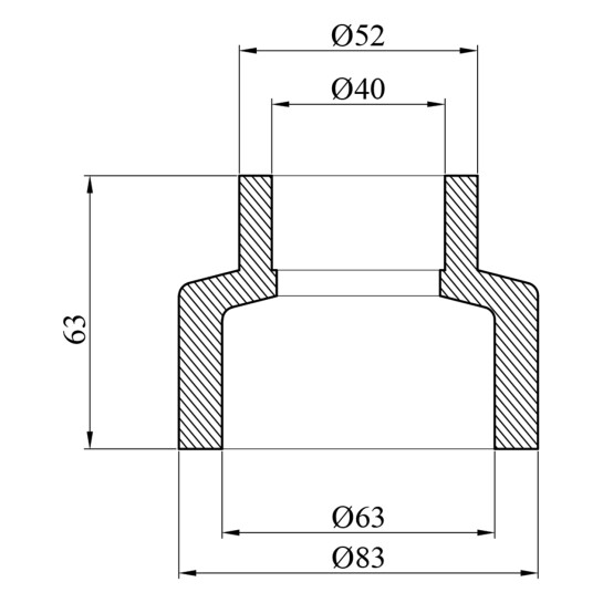 Додаткове фото - Муфта редукційна PPR GrandiTherm 63х40 мм