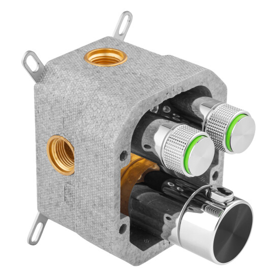 Додаткове фото - Душова система прихованого монтажу термостатична Kroner Element Thermo 211461-0101