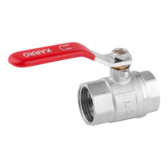 Додаткове фото - Кран кульовий Karro "Standart+" 1" ВВ PN40 ручка, нікельований