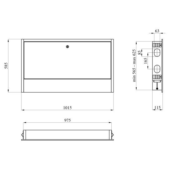 Додаткове фото - Шафа колекторна Український легіон на 14 виходів 970х580х110 мм  ШКВ-05