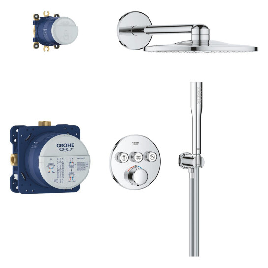 Додаткове фото - Душова система прихованого монтажу термостатична Grohe QuickFix Precision SmartControl 34874000