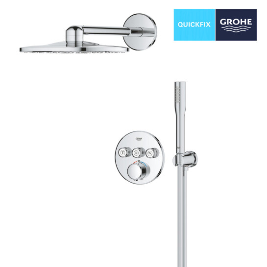 Додаткове фото - Душова система прихованого монтажу термостатична Grohe QuickFix Precision SmartControl 34874000