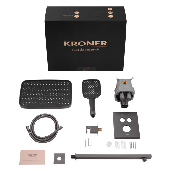Додаткове фото - Душова система прихованого монтажу термостатична Kroner Element Thermo 211461-5301