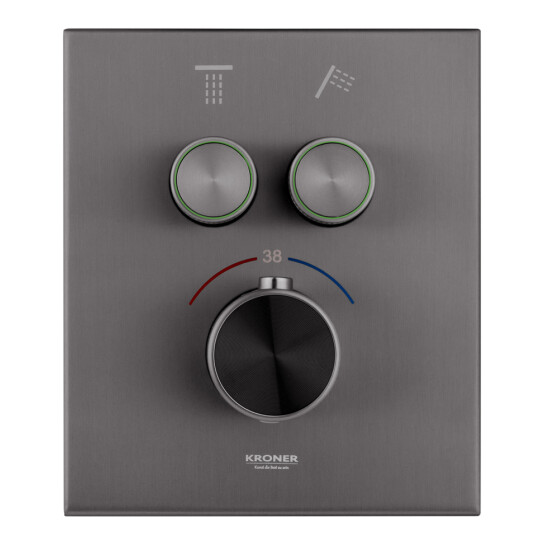 Додаткове фото - Душова система прихованого монтажу термостатична Kroner Element Thermo 211461-5301