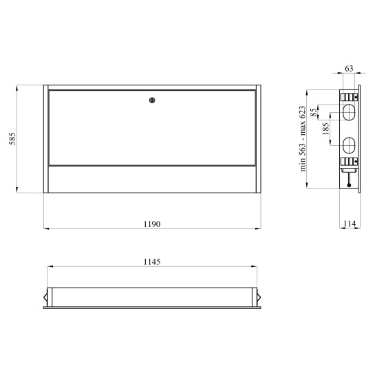 Додаткове фото - Шафа колекторна Український легіон на 16 виходів 1145х580х110 мм  ШКВ-06