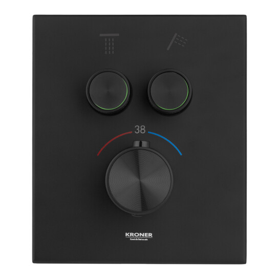 Додаткове фото - Душова система прихованого монтажу термостатична Kroner Element Thermo 211461-3801