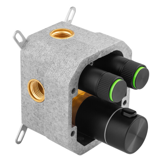 Додаткове фото - Душова система прихованого монтажу термостатична Kroner Element Thermo 211461-3801