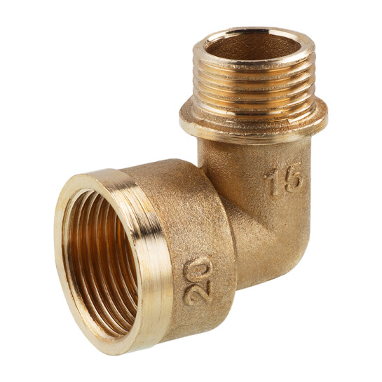 Головне фото - Кутник перехідний посилений LexLine 3/4"х1/2" ВЗ латунний УК0104-В