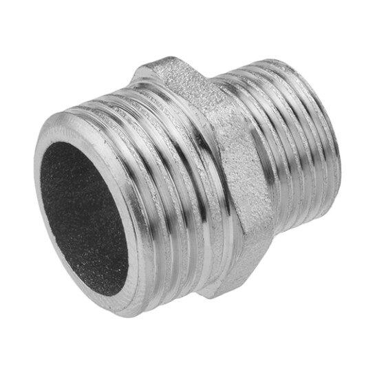 Головне фото - Ніпель перехідний посилений LexLine 1/2"х3/8" ЗЗ нікельований НК0540-Вн