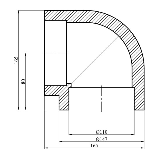 Додаткове фото - Коліно 90° PPR GrandiTherm 110 мм