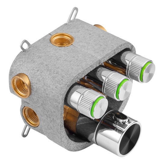 Додаткове фото - Душова система прихованого монтажу термостатична Kroner Element Thermo 211462-0101