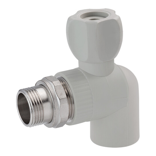 Крани ППР Кран радіаторний кутовий PPR GrandiTherm 20х1/2"