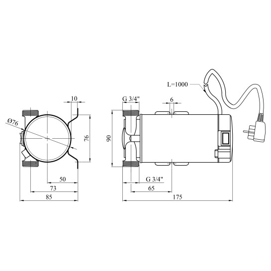 Додаткове фото - Насос для підвищення тиску Agua W15G-10