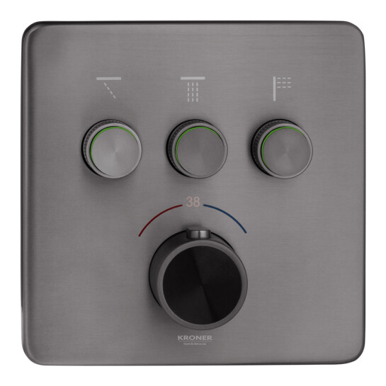 Додаткове фото - Душова система прихованого монтажу термостатична Kroner Element Thermo 211462-5301