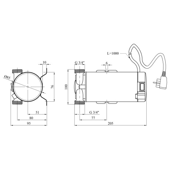 Додаткове фото - Насос для підвищення тиску Agua W15G-15