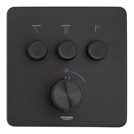 Додаткове фото - Душова система прихованого монтажу термостатична Kroner Element Thermo 211462-3801
