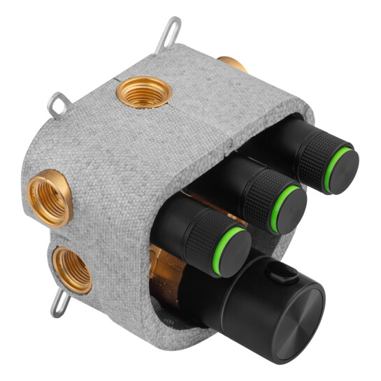 Додаткове фото - Душова система прихованого монтажу термостатична Kroner Element Thermo 211462-3801