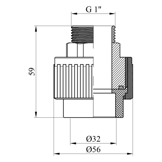 Додаткове фото - Муфта PPR GrandiTherm 32х1" РЗ