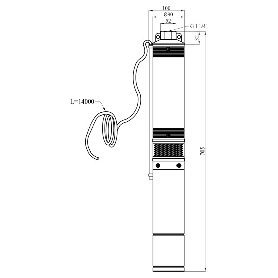 Додаткове фото - Насос глибинний Forwater 100QJD208-0,55 кВт